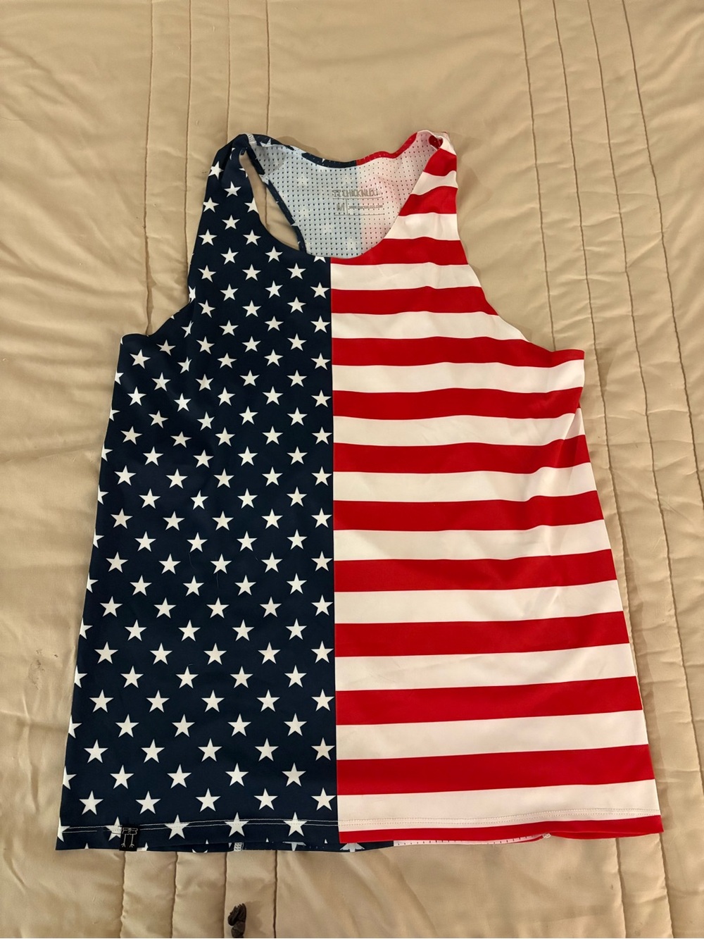 Chicknlegs Men's American Flag Running Tank Top